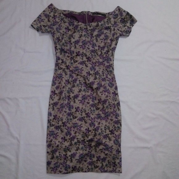 Zara Basic Size 5 Floral Print Sheath Dress - Picture 1 of 12